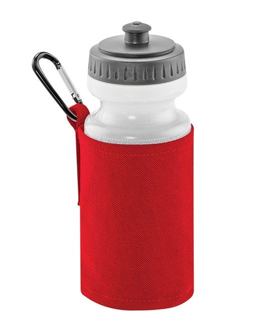 500ml Water bottle included. BPA free soft bottle. Soft pull-up drink nozzle with screw on cap. Ergonomic easy grip neck. Wide necked bottle opening for easy filling and cleaning. Belt loop and carabiner clip. CHOOSE YOUR LOGO
