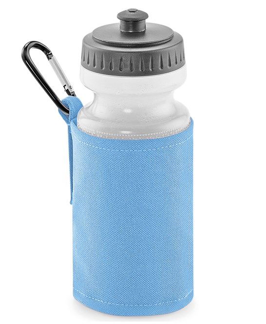 500ml Water bottle included. BPA free soft bottle. Soft pull-up drink nozzle with screw on cap. Ergonomic easy grip neck. Wide necked bottle opening for easy filling and cleaning. Belt loop and carabiner clip. CHOOSE YOUR LOGO