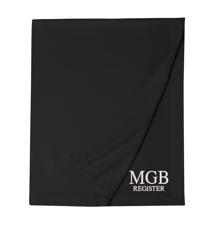 Air jet yarn; softer feel and reduced pilling. Dryblend® wicking performance technology delivers moisture-wicking properties. Heat transfer label. Mitred V corners. Hemmed sides all around. Twin needle stitching. 50” x 60”. CHOOSE YOUR LOGO